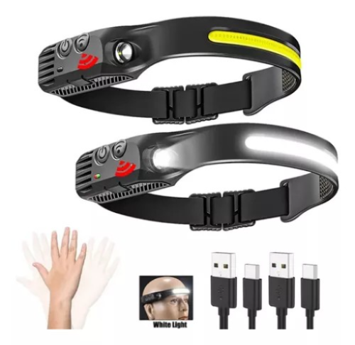 [SKL0785] LINTERNA PLASTICA RECARGABLE MINERA LED 10W CON SENSOR DE MOVIMIENTO