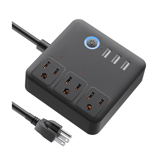 [WP9BLACK] REGLETA INTELIGENTE GOSUND WP9 NEGRA, 15AMP, 3 TOMAS Y 3 PUERTOS USB