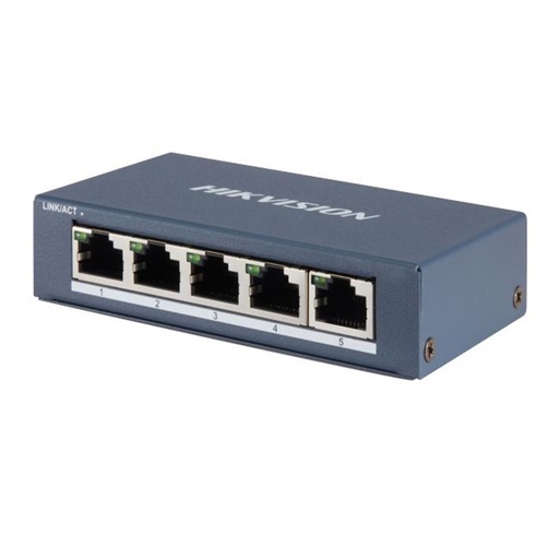 [DS-3E0505-E] SWITCH HIKVISION DE ESCRITORIO DE 5 PUERTOS A 10/100/1000 MBPS - GIGABIT