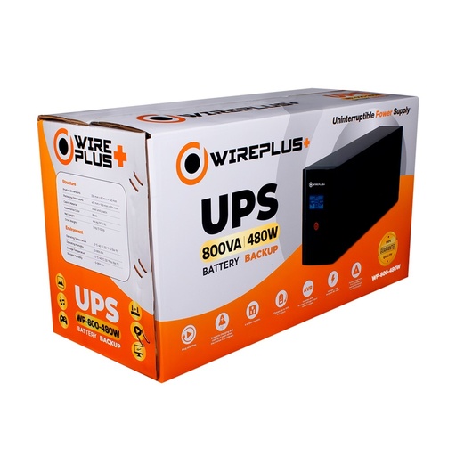 UPS WIREPLUS PANTALLA SMART 800VA-480W