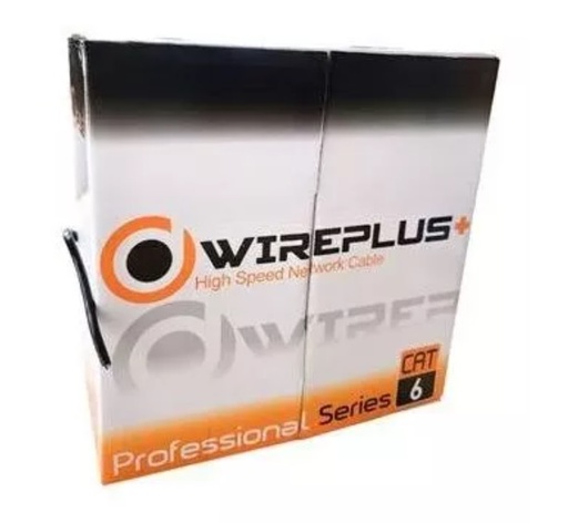 [WP-UTPC6-100OUT] CABLE UTP CAT6 70/30 WIREPLUS OUTDOOR 100MTS NEGRO