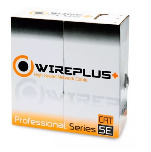 [WP-UTPC5-100OUT] CABLE UTP CAT5e 70/30 WIREPLUS OUTDOOR 100MTS NEGRO