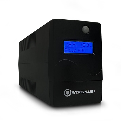 [WP-1000VA] UPS WIREPLUS PANTALLA SMART 1000VA/600W BAT 1X12V-9Amp 120VAC 50/60HZ